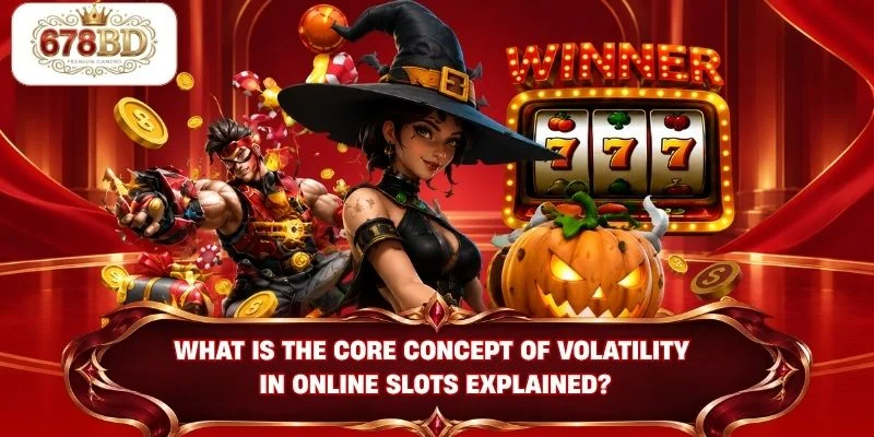 What is the core concept of volatility in online slots explained?