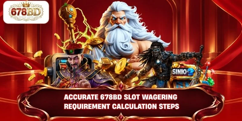 Accurate 678BD slot wagering requirement calculation steps