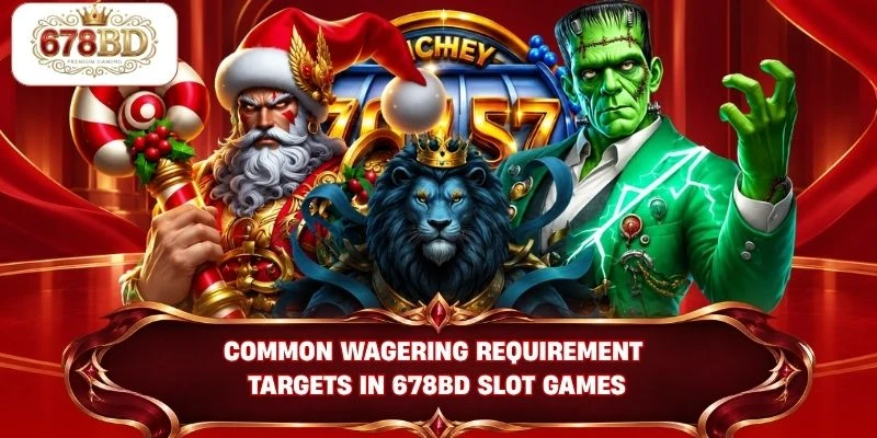 Common wagering requirement targets in 678BD slot games