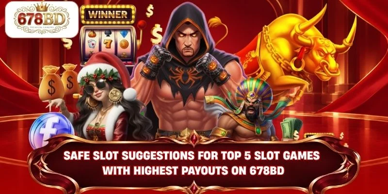 Safe slot suggestions for top 5 slot games with highest payouts on 678BD